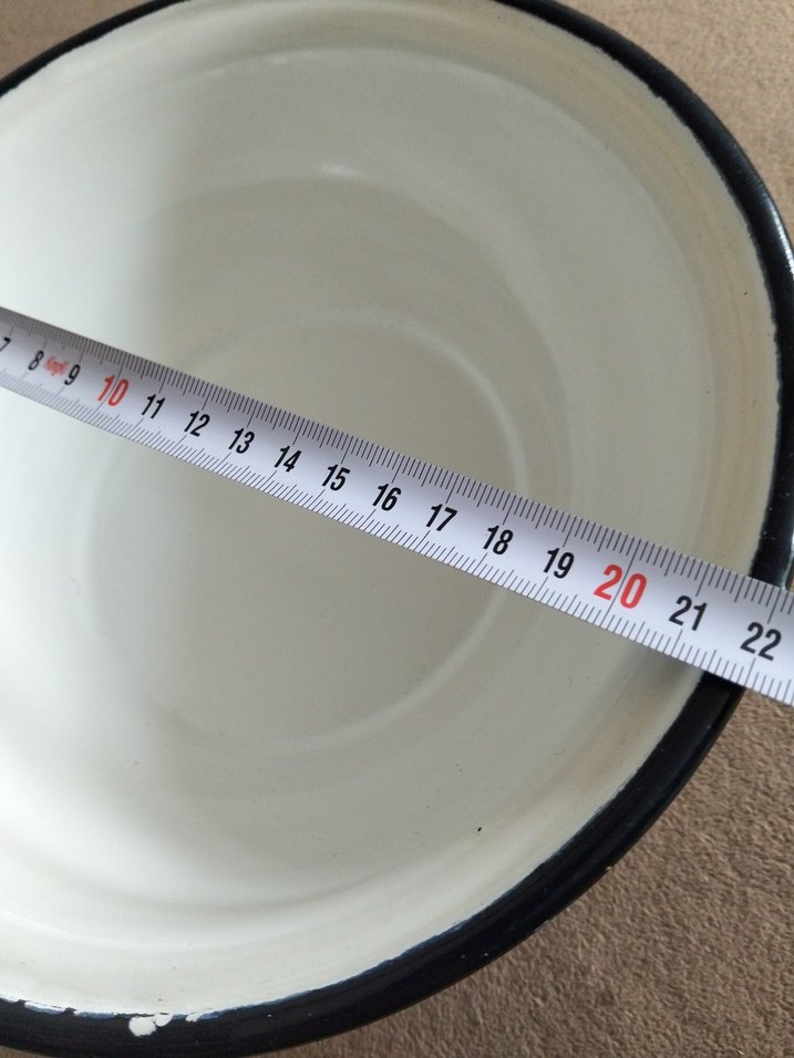 vintage, emaye derin tabak - Görsel 5