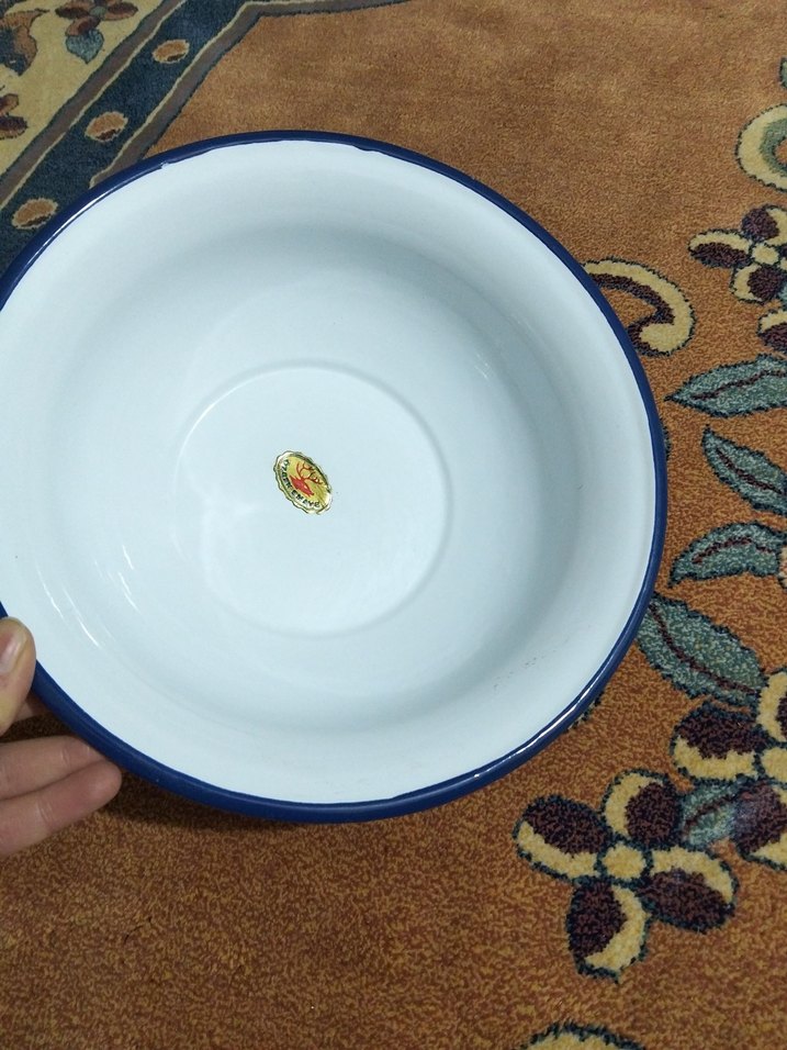 vintage, emaye hamur leğeni - Görsel 2