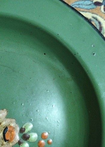 vintage, Avrupa emaye tabak - Görsel 4