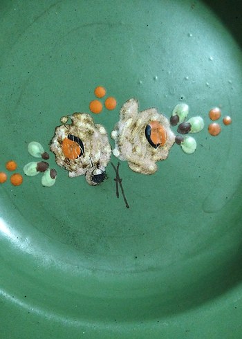 vintage, Avrupa emaye tabak - Görsel 3