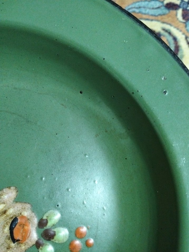 vintage, Avrupa emaye tabak - Görsel 4