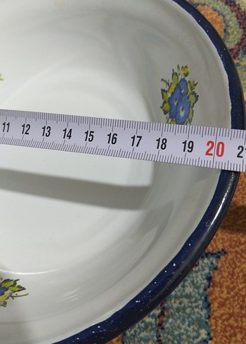 vintage, emaye derin tabaklar - Görsel 8