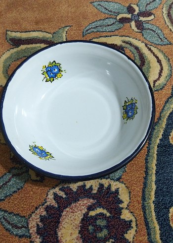 vintage, emaye derin tabaklar - Görsel 4