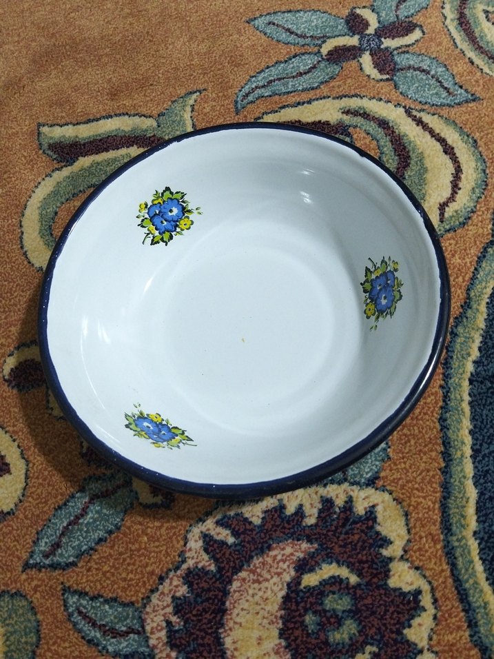 vintage, emaye derin tabaklar - Görsel 3