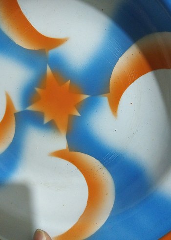 vintage, Avrupa emaye tabak - Görsel 6