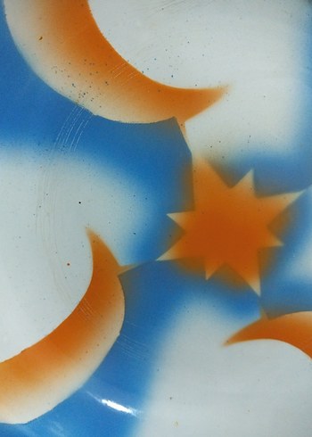 vintage, Avrupa emaye tabak - Görsel 3