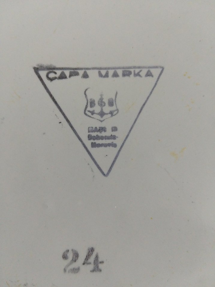 vintage, Avrupa emaye tabak - Görsel 5