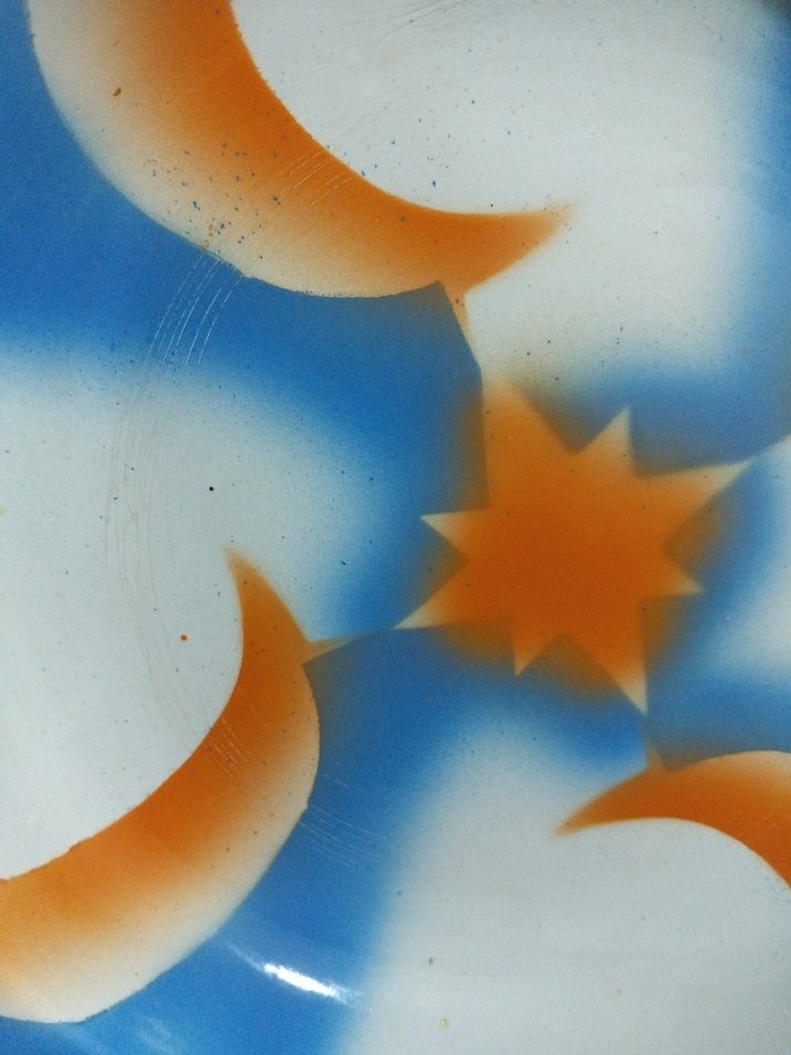 vintage, Avrupa emaye tabak - Görsel 3