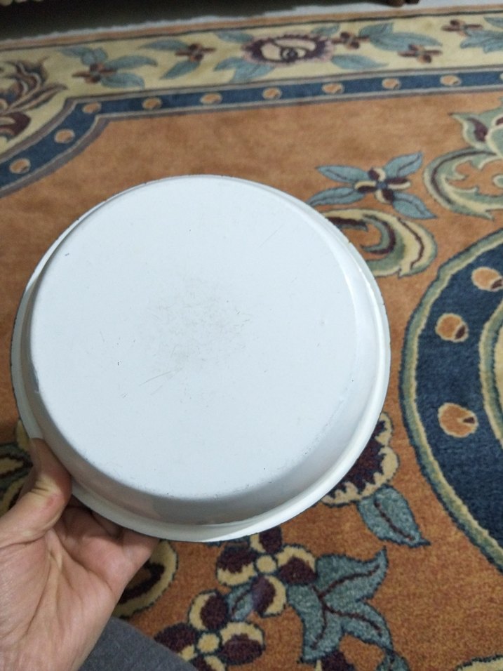 vintage, emaye büyük tabak - Görsel 4