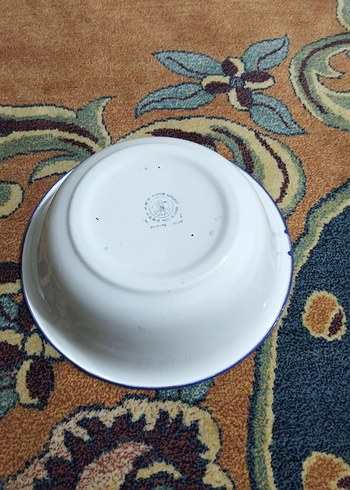 vintage, Avrupa emaye tabak - Görsel 3