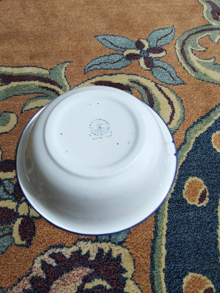 vintage, Avrupa emaye tabak - Görsel 4