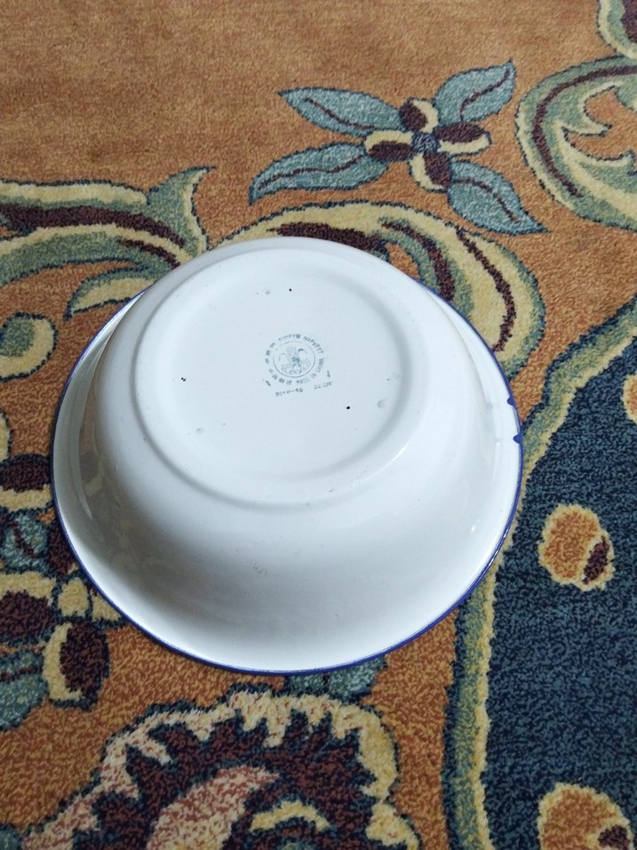 vintage, Avrupa emaye tabak - Görsel 3