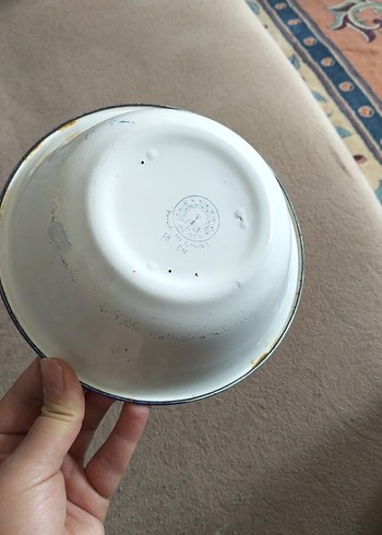 vintage, Avrupa emaye tabak - Görsel 4