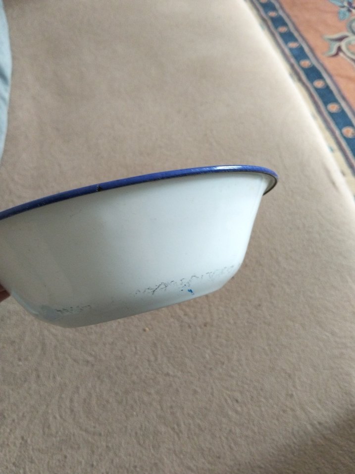 vintage, Avrupa emaye tabak - Görsel 5