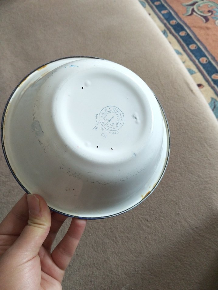 vintage, Avrupa emaye tabak - Görsel 4