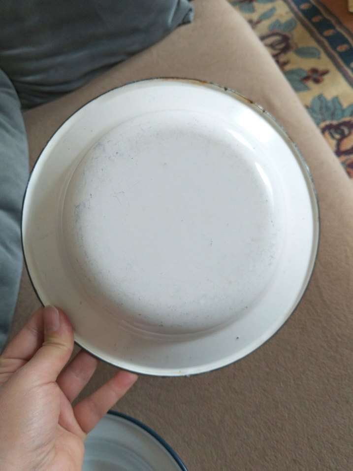 vintage, emaye tabaklar - Görsel 5