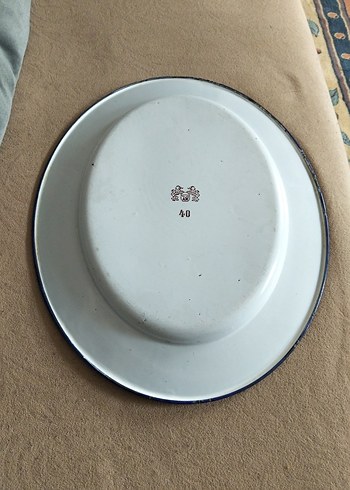 vintage, Avrupa emaye tepsi - Görsel 6