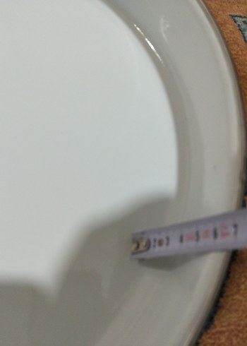 Eski emaye, emsan derin büyük tepsi - Görsel 6