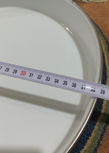 Eski emaye, emsan derin büyük tepsi - Görsel 5