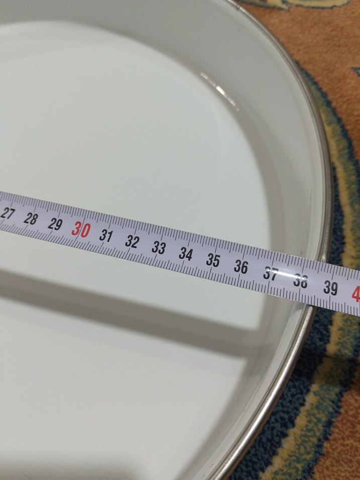 Eski emaye, emsan derin büyük tepsi - Görsel 5