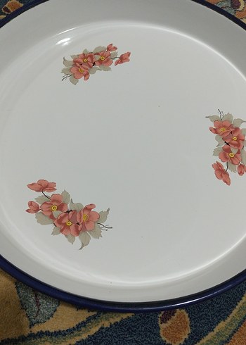 Eski emaye, derin büyük tepsi - Görsel 5