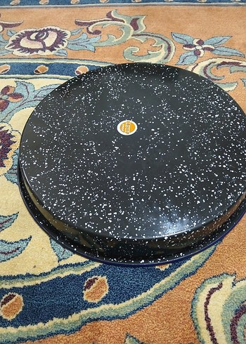 Eski emaye, derin büyük tepsi - Görsel 3