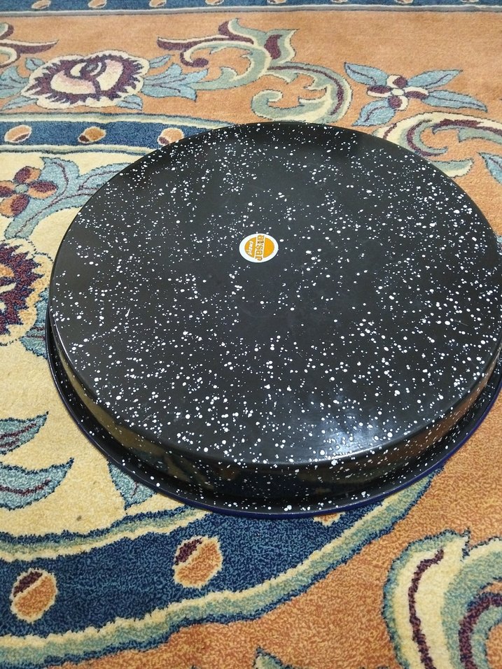 Eski emaye, derin büyük tepsi - Görsel 3