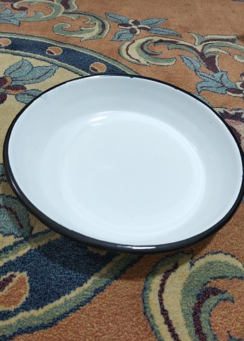 Beyaz Emaye Derin Tabak - Görsel 2