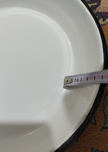 Beyaz Emaye Derin Tabak - Görsel 6