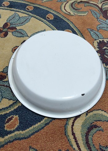 Beyaz Emaye Derin Tabak - Görsel 3