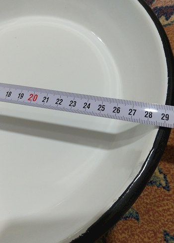 Beyaz Emaye Derin Tabak - Görsel 5