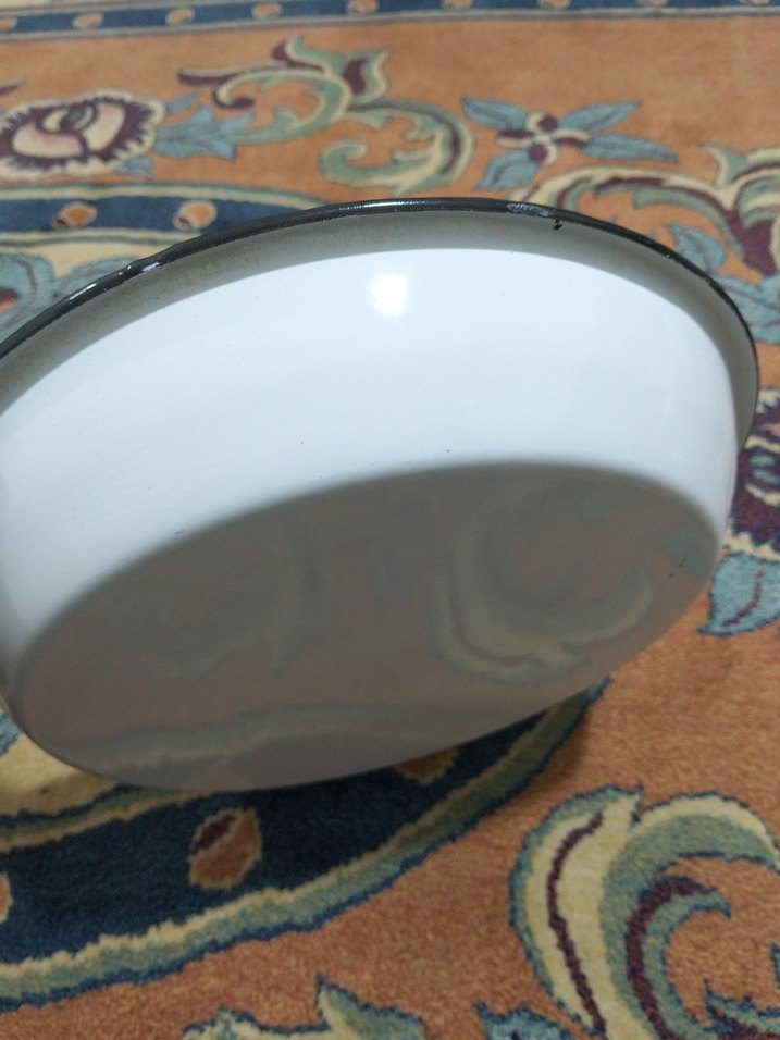 Beyaz Emaye Derin Tabak - Görsel 4