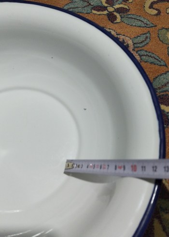 Eski emaye, büyük hamur leğeni - Görsel 6