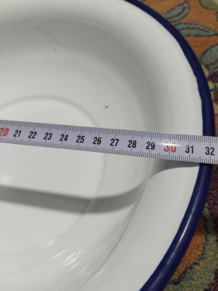 Eski emaye, büyük hamur leğeni - Görsel 5