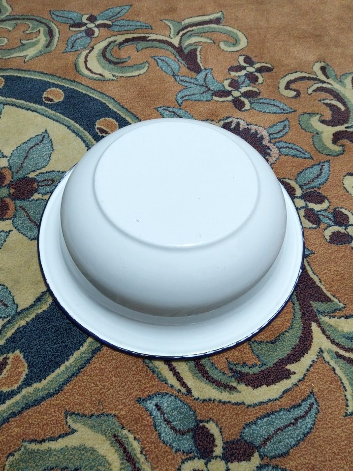 Eski emaye, büyük hamur leğeni - Görsel 3