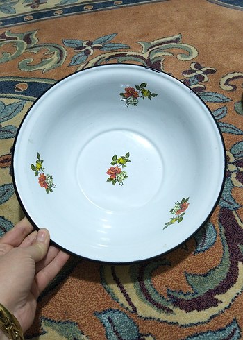 Eski emaye, hamur leğeni - Görsel 3