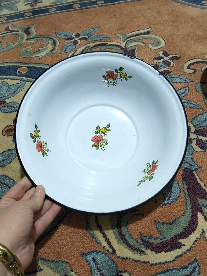 Eski emaye, hamur leğeni - Görsel 3