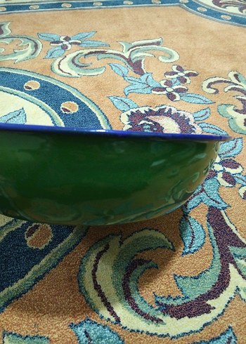 Mavi Kenarlı Renkli Yemek Kabı - Görsel 2