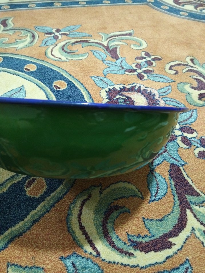 Mavi Kenarlı Renkli Yemek Kabı - Görsel 2