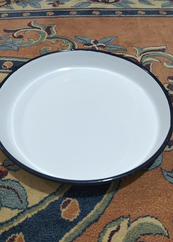 Eski emaye, derin büyük tepsi - Görsel 2