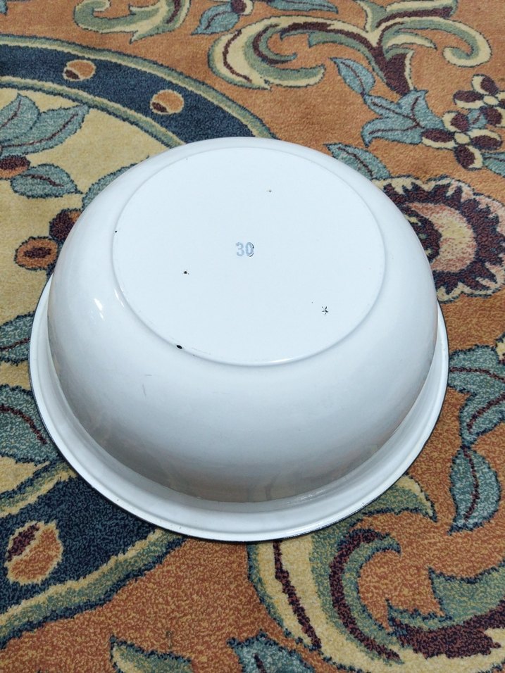 Eski emaye, hamur leğeni - Görsel 4