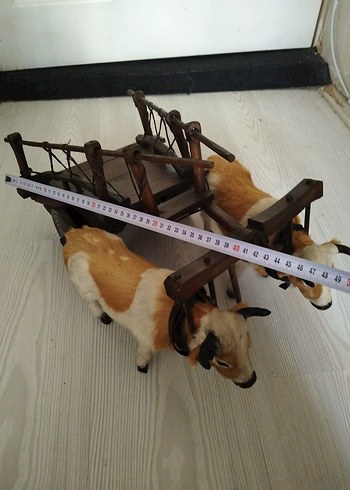 Ahşap, İnekli Oyuncak Kağnı - Görsel 9