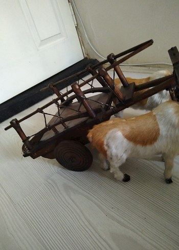 Ahşap, İnekli Oyuncak Kağnı - Görsel 6