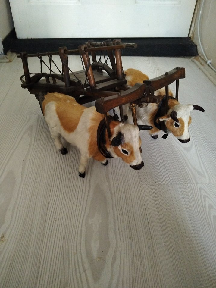 Ahşap, İnekli Oyuncak Kağnı - Görsel 3