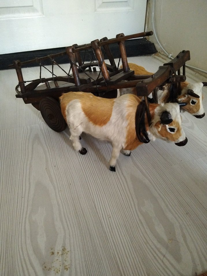 Ahşap, İnekli Oyuncak Kağnı - Görsel 2