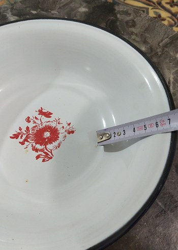 Beyaz Çiçek Desenli Tabak - Görsel 5