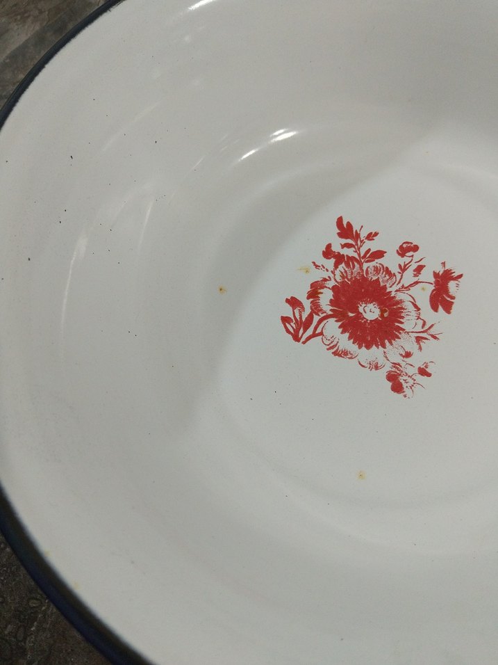 Beyaz Çiçek Desenli Tabak - Görsel 2