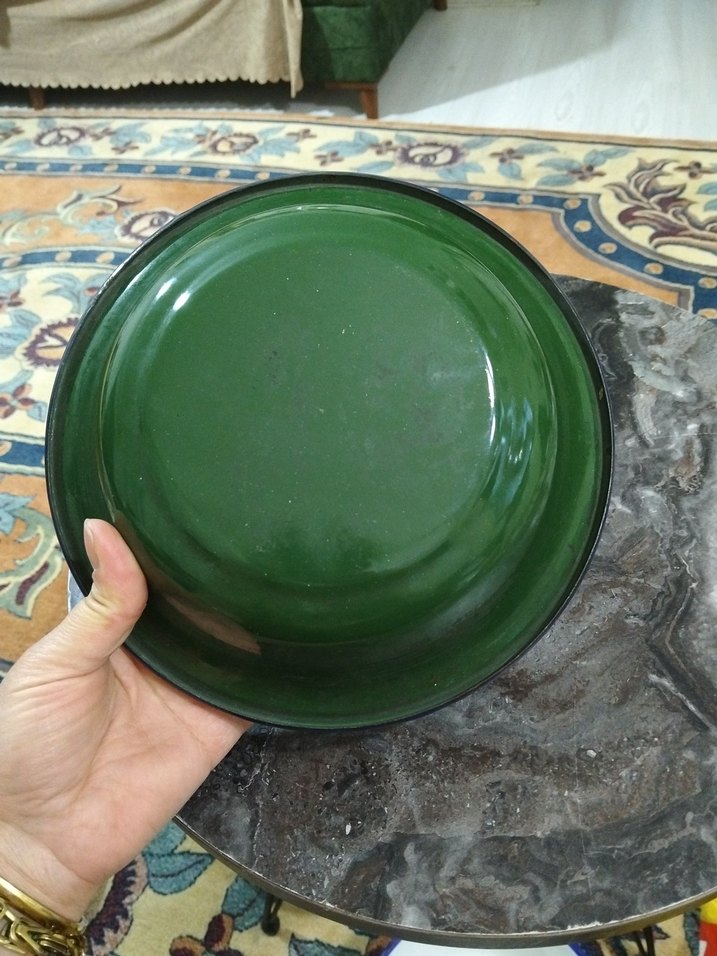 Beyaz Çiçek Desenli Tabak - Görsel 3