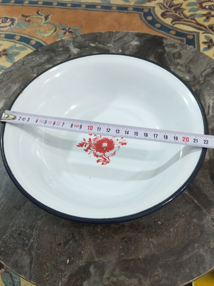 Beyaz Çiçek Desenli Tabak - Görsel 4