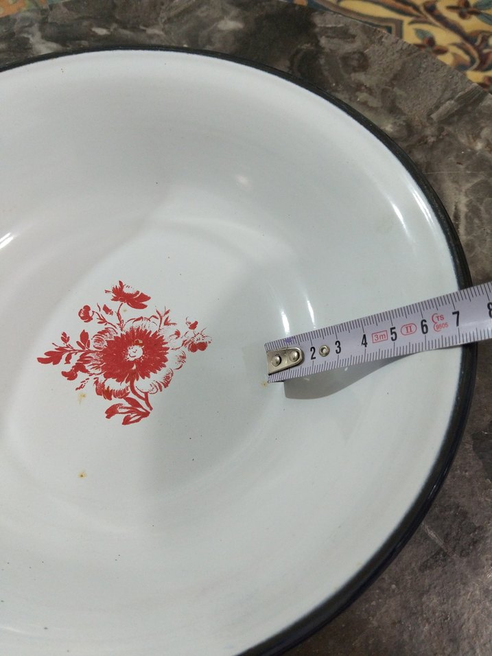 Beyaz Çiçek Desenli Tabak - Görsel 5